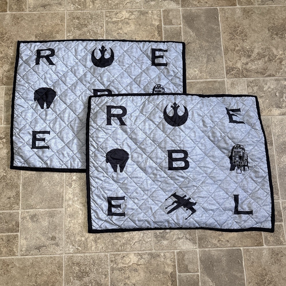 Star Wars Rebel Alliance Quilted Pillow Shams Cases Decorative Set Of 2